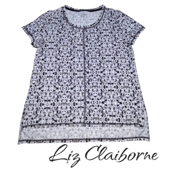 Liz Claiborne Wknd Abstract Geometric Multi-Colored Top - Women’s Large - Picture 12 of 12